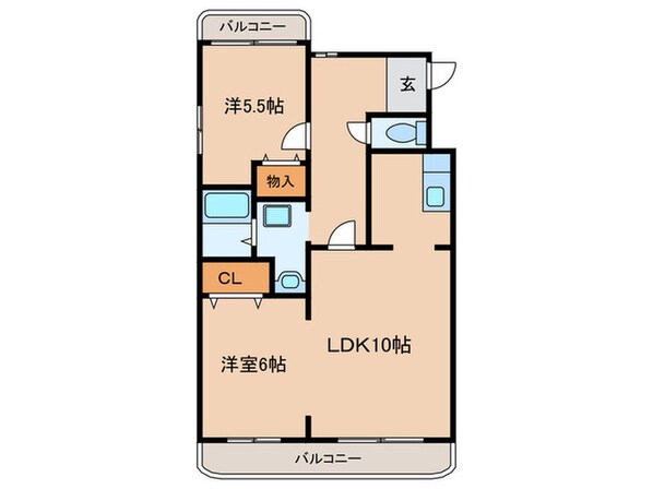 ハイツかなれの物件間取画像